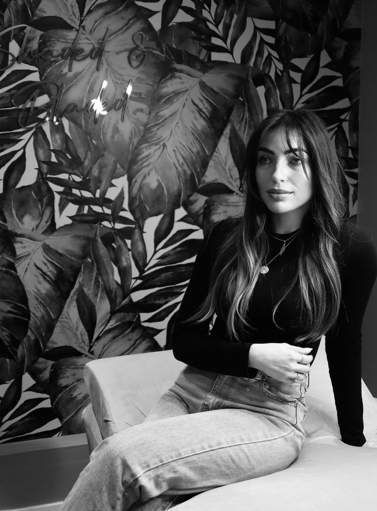 Georgina Sookias, lash specialist, at her Fulham London clinic